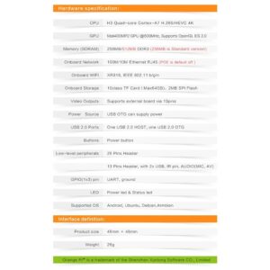 ignoramus for Orange 512MB H3 -Core Development Board,-Source Single Board Computer, Run Android 4.4,