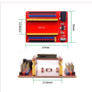 Development Adapter Board,ESP32?IO Development Expansion Board Module Programming Learning for Engineers Technicians