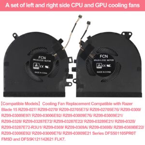 Upgraded CPU+GPU Cooling Fan Replacement Compatible with Razer Blade 15 RZ09-0270 RZ09-0300 RZ09-03009E97 RZ09-0328 RZ09-03287E72 RZ09-02705E75 RZ09-02705E76 Series Laptop, Professional Tool Kit