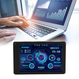 3.5 inch Computer Temp Monitor, AIDA64 PC Temperature Secondary Screen, Screen CPU GPU RAM Temperature Data Monitor, PC Sensor Panel Display for PC ARGB Computer Case