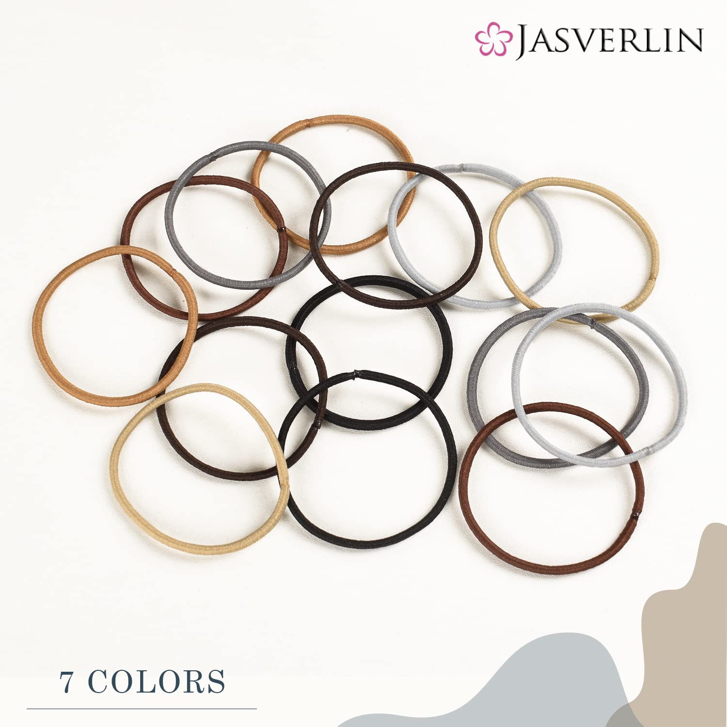 JASVERLIN Small Hair Elastics, Black Hair Ties Ponytail Holder Fine Thin Medium Hair No Pull Long Lasting Braid Hair Styling Rubber Bands for Women 8-14 Girl Men 2mm 80 Pieces (Black)