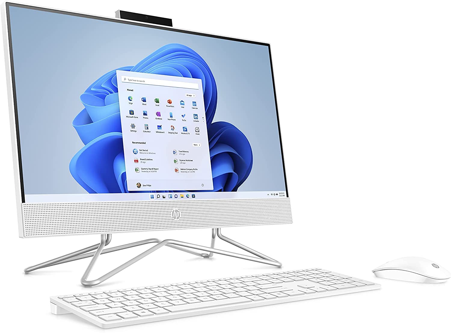 HP 22 All-in-One Desktop | 21.5" Diagonal FHD VA Anti-Glare (72% NTSC) | Intel Celeron J4025 Processor | 4GB DDR4 128GB SSD | Intel UHD Graphic 600 | Privacy Camera Win11Pro White + HDMI Cable