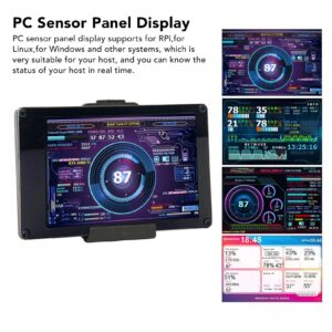 3.5 inch Computer Temp Monitor, AIDA64 PC Temperature Secondary Screen, Screen CPU GPU RAM Temperature Data Monitor, PC Sensor Panel Display for PC ARGB Computer Case