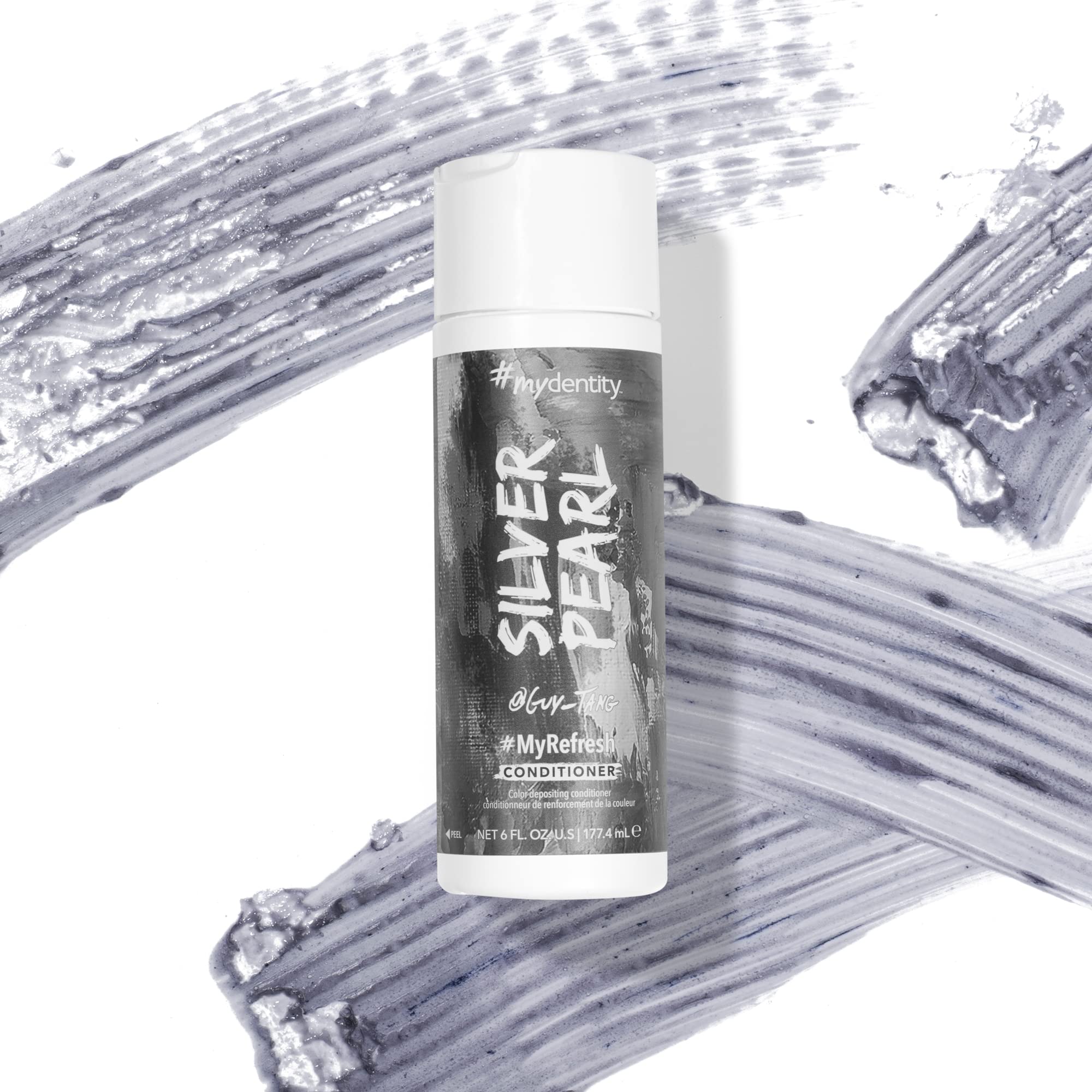 #mydentity MyRefresh Color Depositing Conditioner, Silver Pearl, 6 oz | Temporary Hair Dye | Color Lasts up to 25 washes