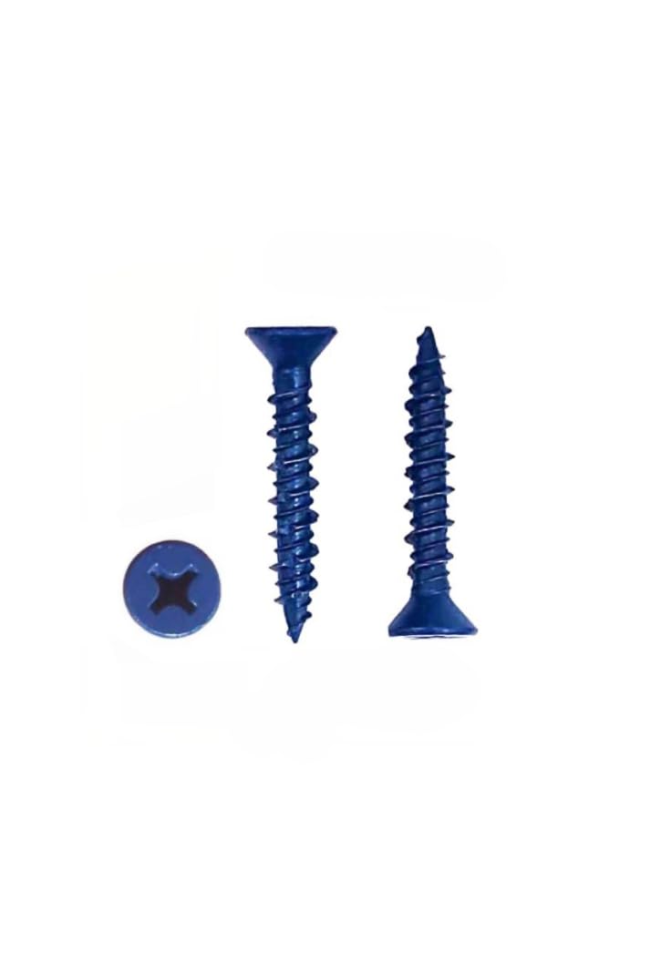 ((Qty 640) Concrete Screws 3/16” x 1 1/4” P/Flat Head for Anchoring to Masonry, Block or Brick Stucco 64 Pack 6 Drill Bits