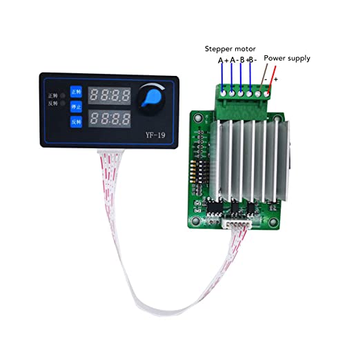 Angle Pulse Motor Speed Drive, Stepper Motor Controller Automatic Stop Jog Power Off Memory Infinite Loop DC8V~24V for Industrial Use