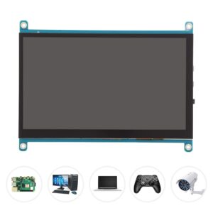 Dpofirs 7 Inch Monitor for Raspberry Pi, 1024x600 for Raspberry Pi Touchscreen Monitor HDMIPortable Monitor Capacitive Pi Display with 178 Degree Viewing Angle