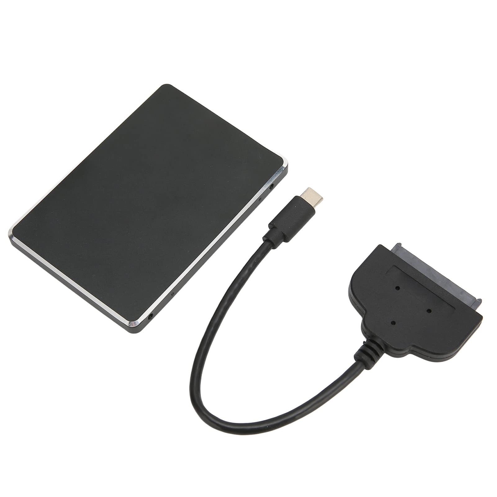 SSD Adapter Box Kit, Top and Bottom Cover Construction 10Gbps Transfer, Aluminum Material Lightweight and Durable, MSata to SATA HDD SSD Suitable for Windows