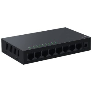 sodola 8 port gigabit ethernet switch|desktop/wall-mount|plug & play| fanless |metal housing|fanless design|desktop ethernet splitter|quiet unmanaged network switch