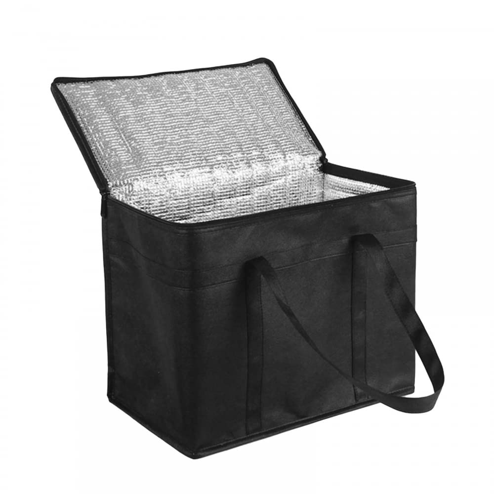 Insulated Grocery Bags, Collapsible Commercial Food Delivery Bag Reusable Picnic Cooler Bag for Food & Groceries Delivery Restaurants