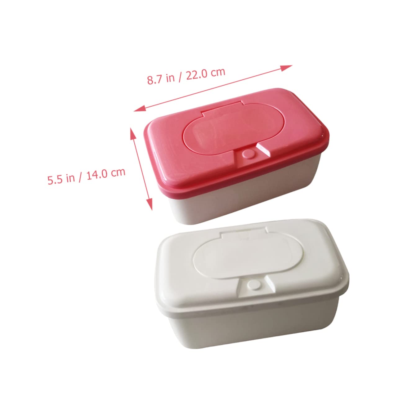 Hohopeti 2 Pcs Wipes Dispenser Wipe Holder with Lid Box Case Keeps Wipes Fresh Refillable Wipes Container for Baby and Adult Use Bathroom and Travel Wipe Holder