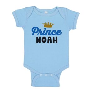 taty kids prince noah baby infant one piece bodysuit newborn light blue