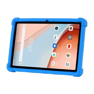 HminSen Case for Blackview Tab 7 WiFi/Tab 8 WiFi Tablet, Kids Friendly Soft Silicone Adjustable Stand Cover for Blackview Tab A7 Kids 10.1 inch/OSCAL PAD60 / PAD70 2023 10.1 Tablet (Blue)