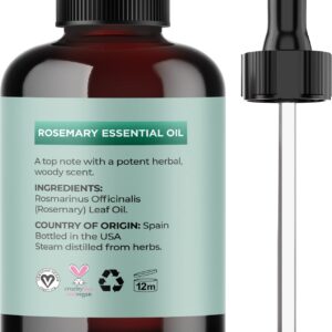 Maple Holistics Hair Regrowth Bundle - Pure Rosemary Oil for Hair Growth with Boost Hair Thickening Serum with Peppermint Black Castor Oil and More - Advanced Biotin Hair Growth Serum with Rosemary