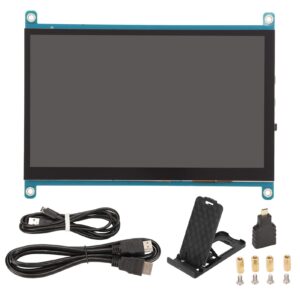 Dpofirs 7 Inch Monitor for Raspberry Pi, 1024x600 for Raspberry Pi Touchscreen Monitor HDMIPortable Monitor Capacitive Pi Display with 178 Degree Viewing Angle