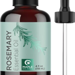 Maple Holistics Hair Regrowth Bundle - Pure Rosemary Oil for Hair Growth with Boost Hair Thickening Serum with Peppermint Black Castor Oil and More - Advanced Biotin Hair Growth Serum with Rosemary