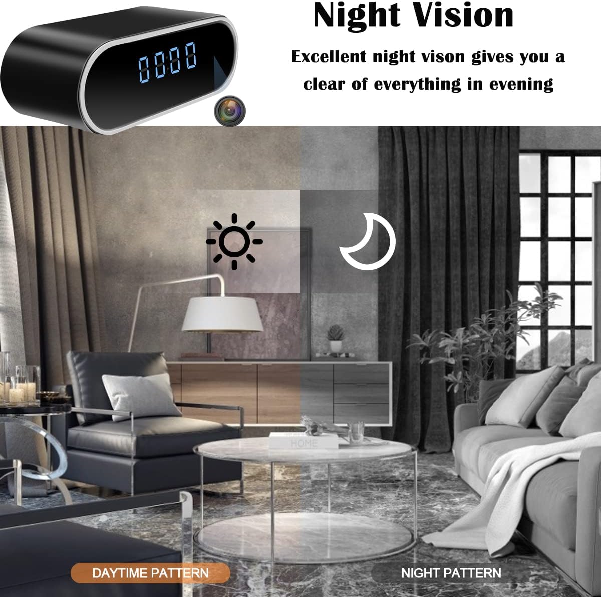 2024 New Hidden Camera Detector, No Audio, WiFi Nanny Camera for Home Office Indoor Surveillance Camera with Motion Detection, Night Vision