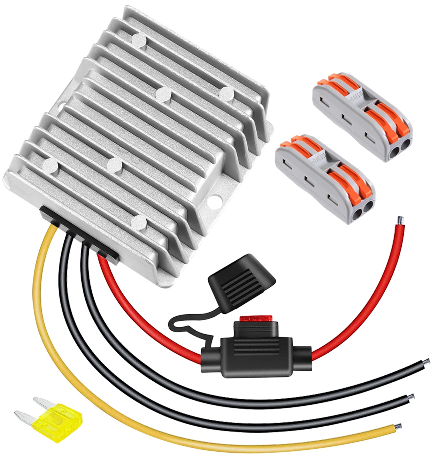 EAGWELL DC to DC Converter,36V 48V to 12V Step Down Converter Regulator 20A 240W Golf Cart Low Voltage Reducer Buck Transformer Waterproof