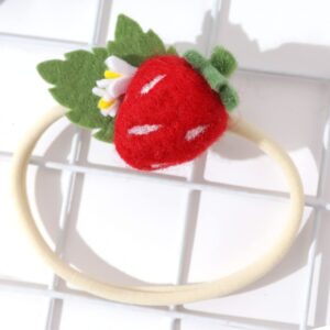 agkvw strawberry hairband - felt strawberry headband for baby girls, 1st birthday decorations, baby headband for new born shooting