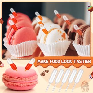 Kingdder 1000 Pcs 4 ml Cupcake Pipettes Squeeze Transfer Dropper Disposable Dropper Pipettes Plastic Transfer Pipettes Liquor Infuser for Cupcakes Chocolate Dessert Ice Cream