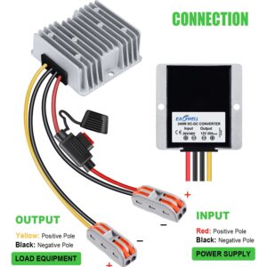 EAGWELL DC to DC Converter,36V 48V to 12V Step Down Converter Regulator 20A 240W Golf Cart Low Voltage Reducer Buck Transformer Waterproof