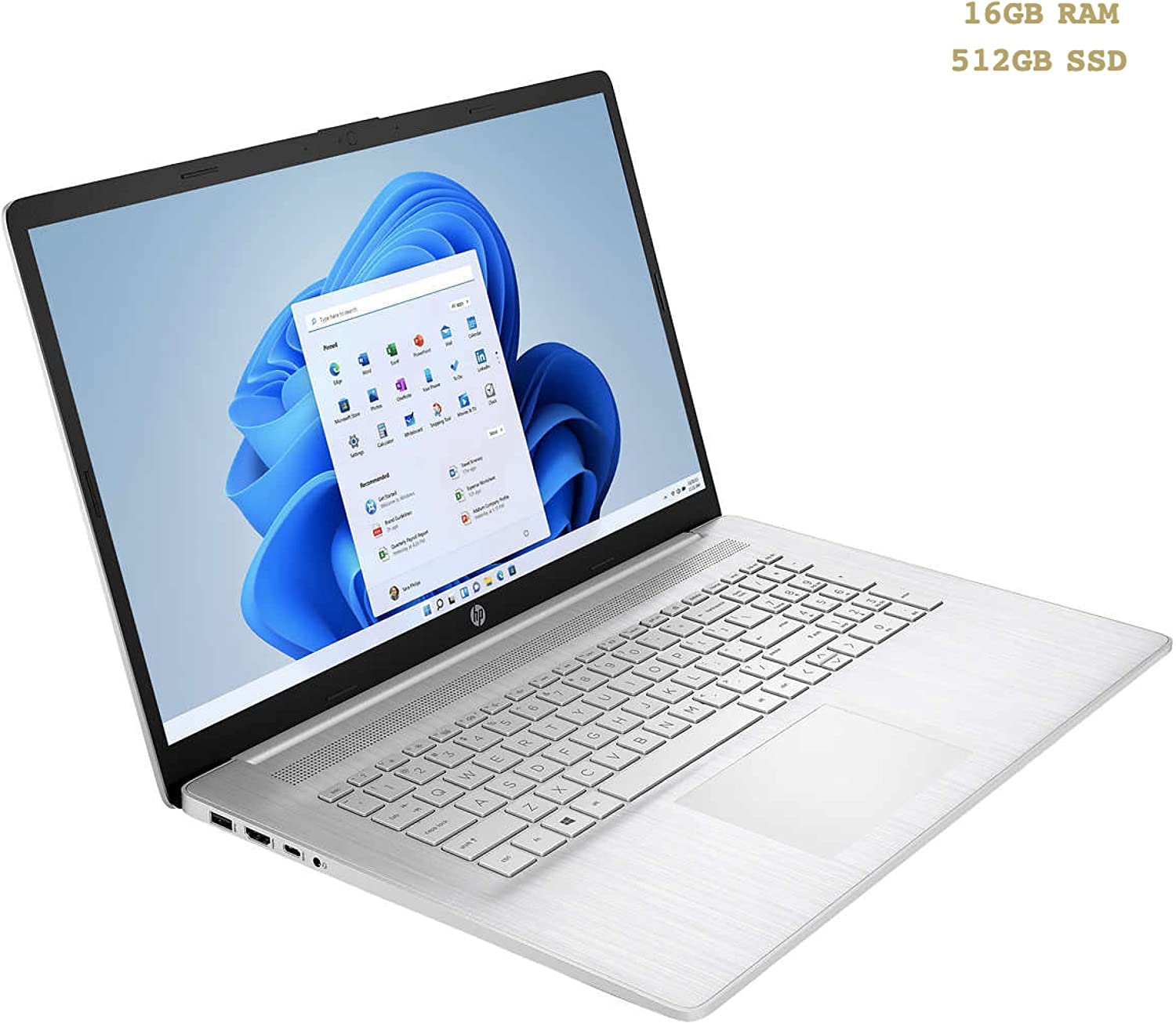 HP 2022 Latest Laptop - 12th Gen Inter Core i7-1255U - 17.3" Diagonal, HD+ (1600 x 900) - Touch - 16GB DDR4-512GB PCIe NVMe SSD - Backlit Keyboard - WiFi 6 - HDMI1.4b - Webcam - Windows 11 Home