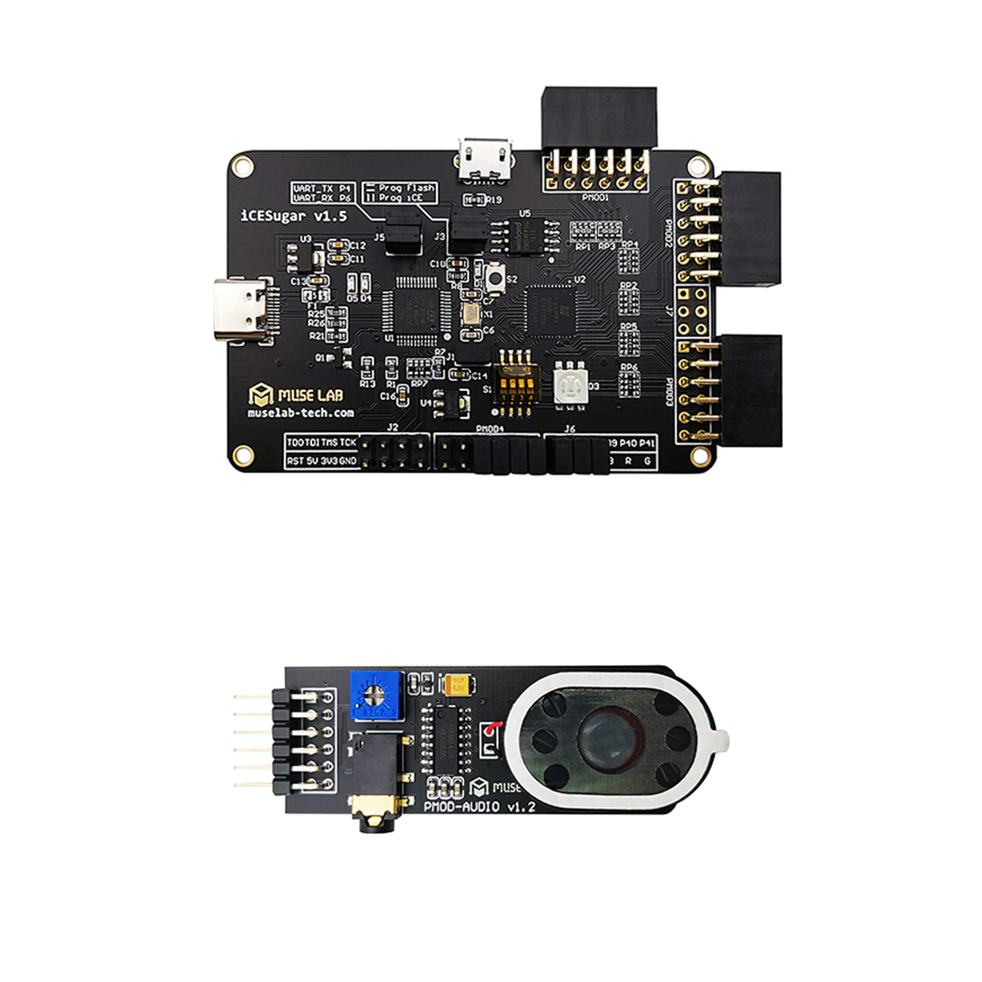 iCESugar FPGA Development Board Open Source RISC-V ICE40UP5k Icebreaker Fomu (FPGA and PMOD-AUDIO)