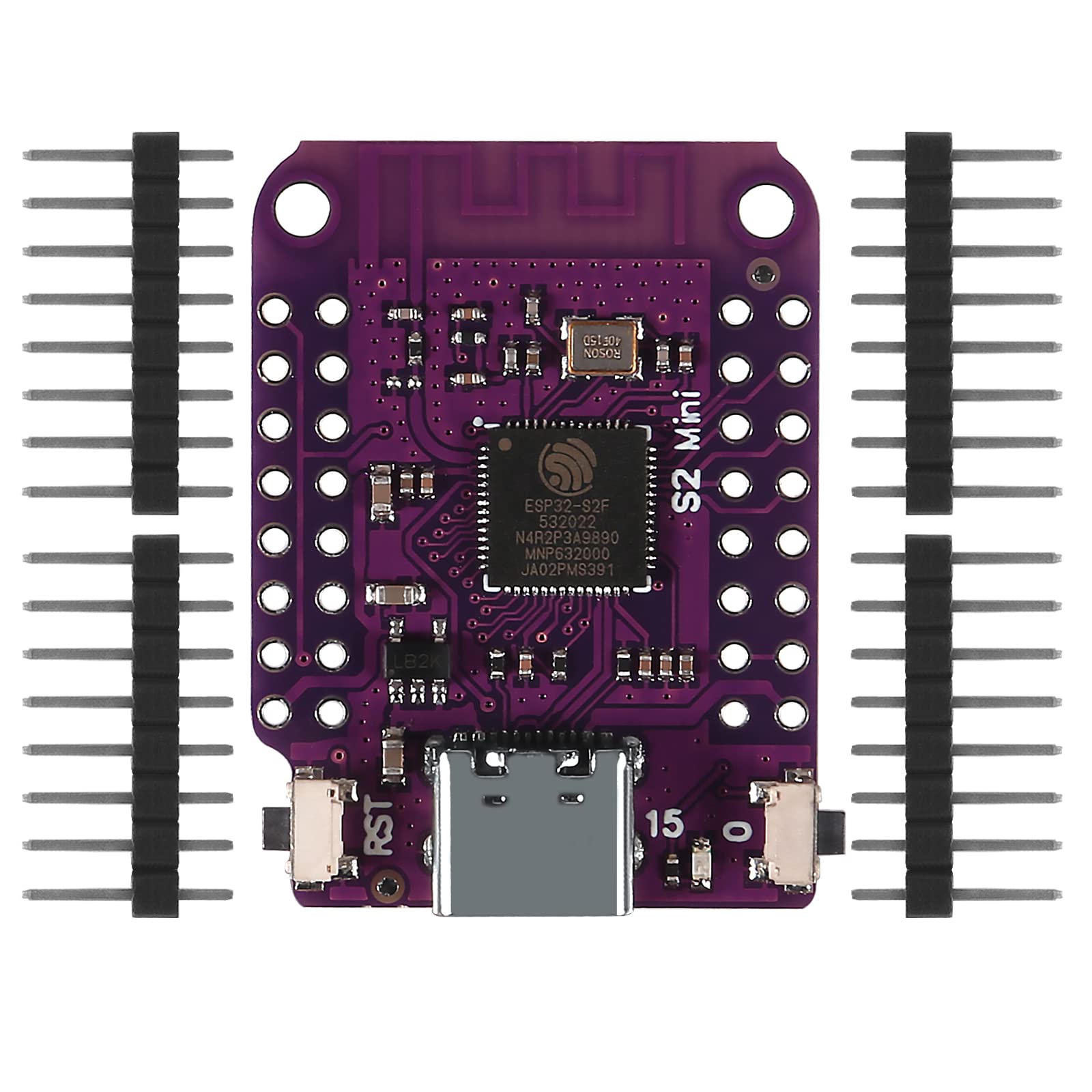 AEDIKO 6pcs ESP32 S2 Mini V1.0.0 WiFi IOT Board Type-C USB Based ESP32-S2 ESP32-S2FN4R2 4MB Flash 2MB PSRAM MicroPython