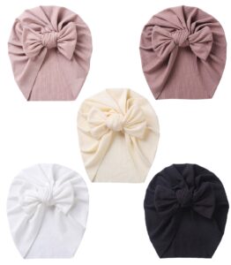 seaur baby hat beanie newborn hospital hats girl hat with bow baby turban hats knot infant hat cotton soft cute beanies caps toddler headwrap c5