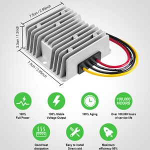 EAGWELL DC to DC Converter,36V 48V to 12V Step Down Converter Regulator 20A 240W Golf Cart Low Voltage Reducer Buck Transformer Waterproof