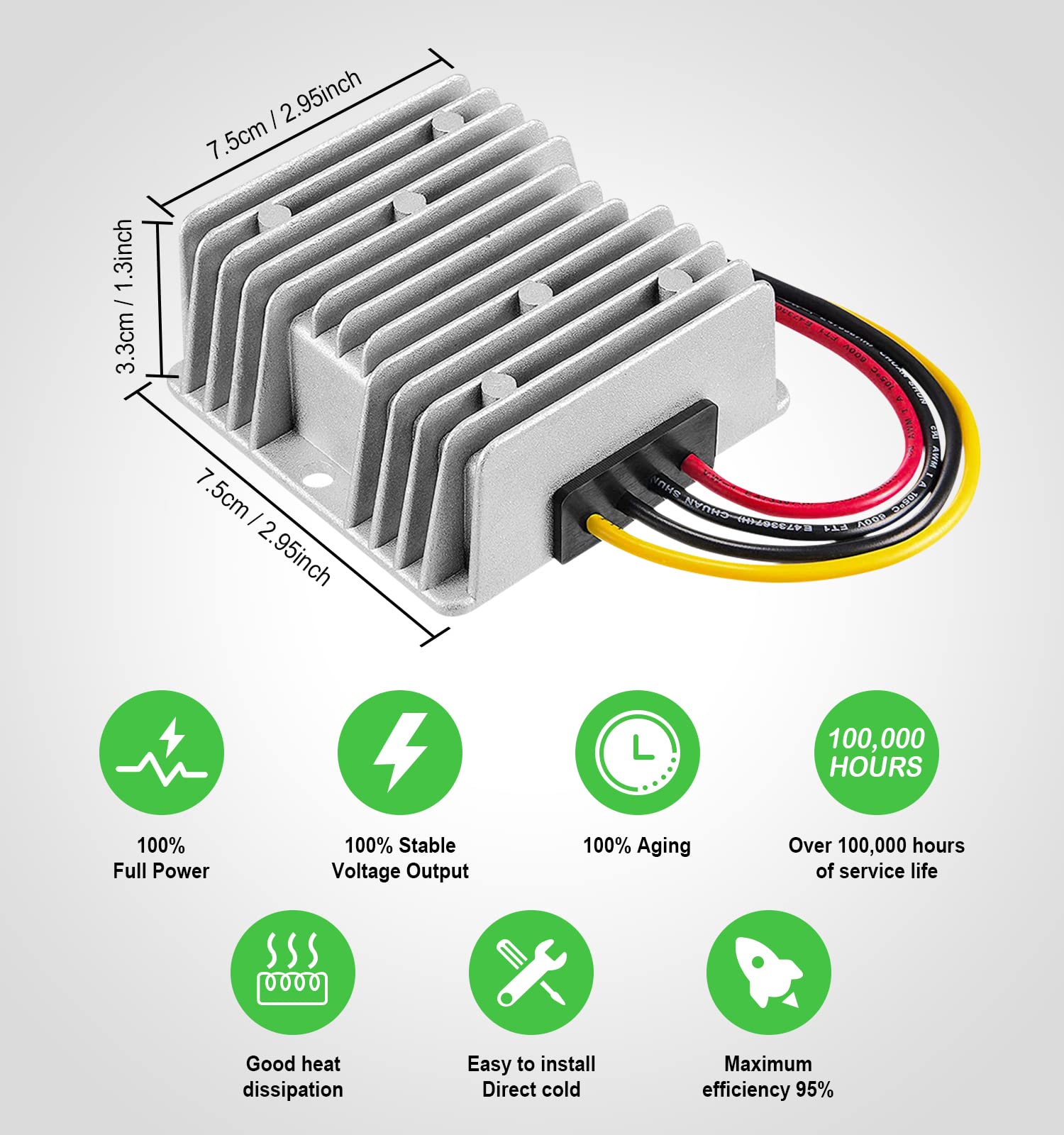 EAGWELL DC to DC Converter,36V 48V to 12V Step Down Converter Regulator 20A 240W Golf Cart Low Voltage Reducer Buck Transformer Waterproof