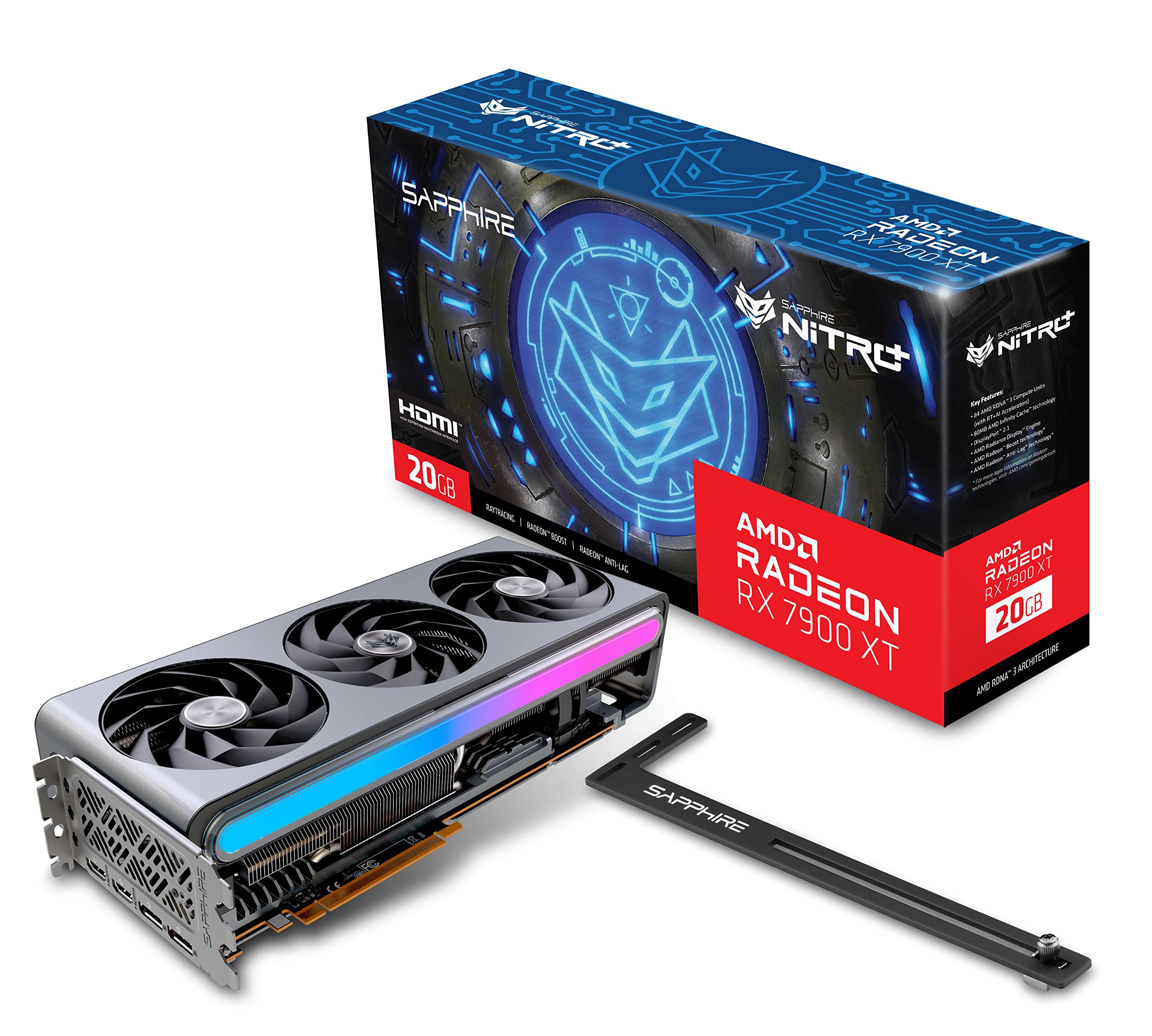 Sapphire 11323-01-40G Nitro+ AMD Radeon RX 7900 XT Vapor-X Gaming Graphics Card with 20GB GDDR6, AMD RDNA 3