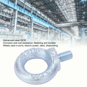 Lifting Ring Eye Bolt, Durable Anti Rust Q235 Steel Clear Thread Machinery Shoulder Eye Bolt 5PCS for Construction for Auto(M10)