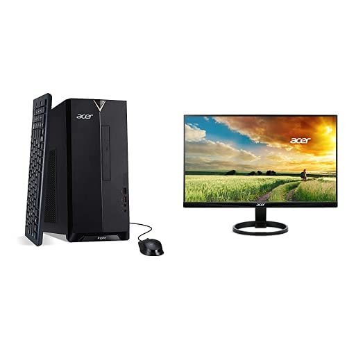 Acer Aspire TC-1660-UA19 Desktop | i5-10400 | 12GB DDR4 | 512GB M.2 SSD | 8X DVD | Intel Wi-Fi 6 | Bluetooth 5.2 | Windows 11 Home R240HY bidx 23.8” Full HD 1920 x 1080 IPS Home Monitor