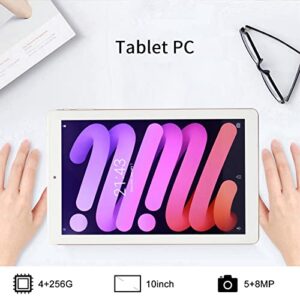 Tablet, 10 Inch IPS HD Screen Tablet for Android 11, 4G RAM 256G ROM Octa Core PC Tablet Supports 3G Networks, Portable Calling Tablet for Daily Use