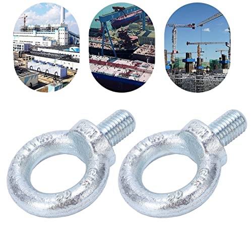 Lifting Ring Bolts, 2PCS Eyebolt Screws Large Bearing Capacity with Deep Thread for Marine for Machinery Devices(M20)