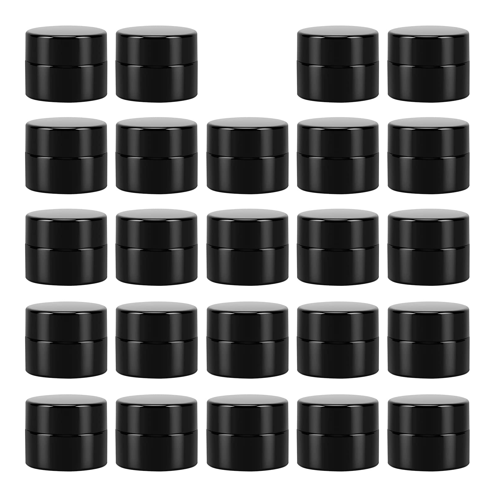 (24 Packs) Green Nexus 5g/5ml UV Protection Glass Jars for Lip Balm, Lotion, Oil, Cream & Cosmetics Enhanced Cap (2024)