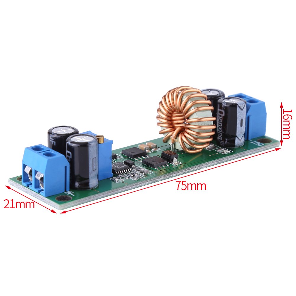 Step Down Module, DC to DC Step Down Converter Adjustable Power Supply Module Voltage Step Down Converter Board, 6.5V-60V to 1.25-30V Maximum 10A