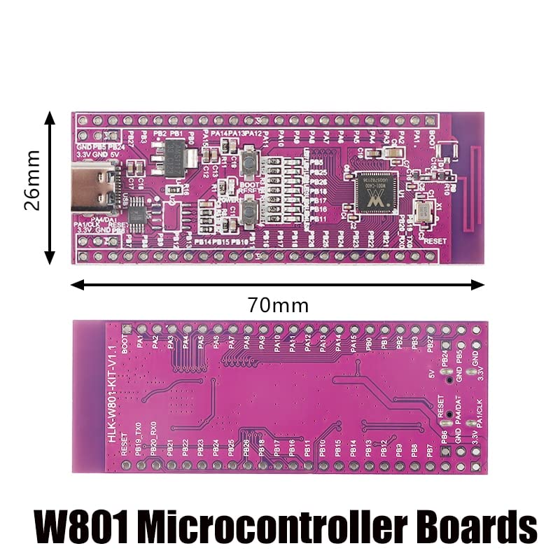 LVNGUYEN W801 Microcontroller Boards 32 Bit WiFi Bluetooth-Compatible Dual-Mode SoC Development Board IoT MCU IC Module Tool Accessorie