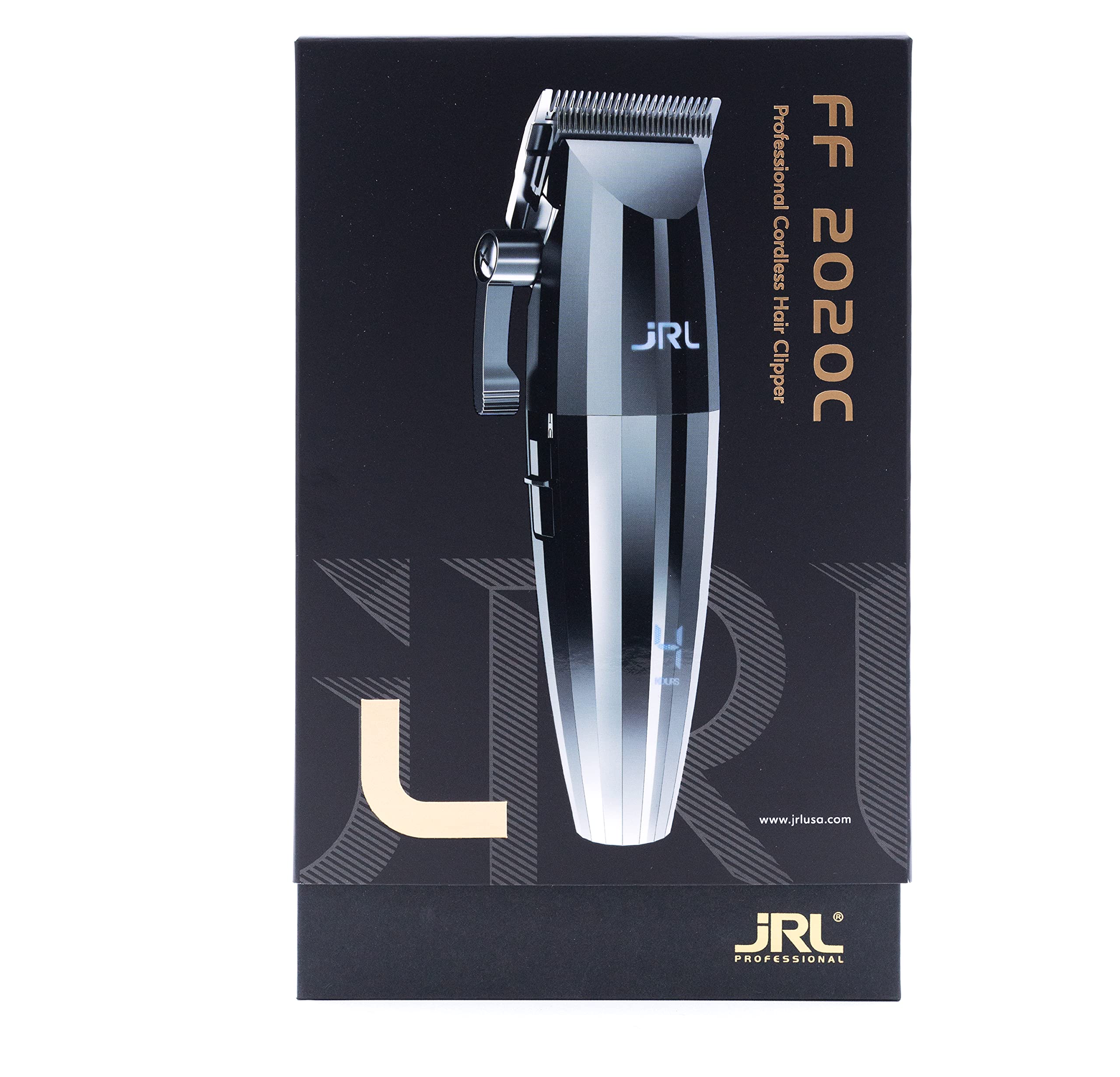 Amazon Series JRL Fresh Fade 2020C Clipper - Professional Hair Clippers w/Cool Blade Technology for Men's Grooming - Rechargeable Clippers w/LCD Display and Corrosion Proof (Silver)