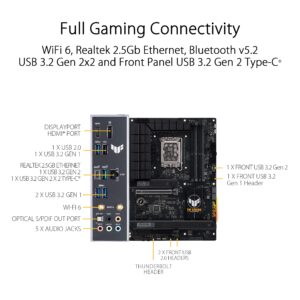 ASUS TUF GAMING B760-PLUS WIFI D4 Intel(13th and 12th Gen) LGA 1700 ATX motherboard,PCIe 5.0,3xPCIe 4.0 M.2 slots,DDR4,2.5Gb LAN,USB 3.2 Gen 2x2 Type-C,front USB 3.2 Gen 2 Type-C®, Thunderbolt(USB4®)