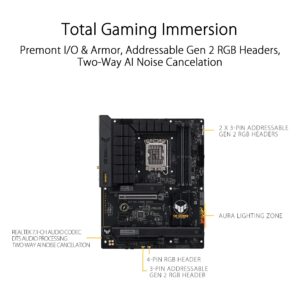 ASUS TUF GAMING B760-PLUS WIFI D4 Intel(13th and 12th Gen) LGA 1700 ATX motherboard,PCIe 5.0,3xPCIe 4.0 M.2 slots,DDR4,2.5Gb LAN,USB 3.2 Gen 2x2 Type-C,front USB 3.2 Gen 2 Type-C®, Thunderbolt(USB4®)