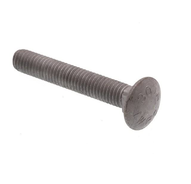 Carriage Bolts 3/8in-16 X 2-1/2in A307 Grade A Hot Dip Galv Steel 25PK