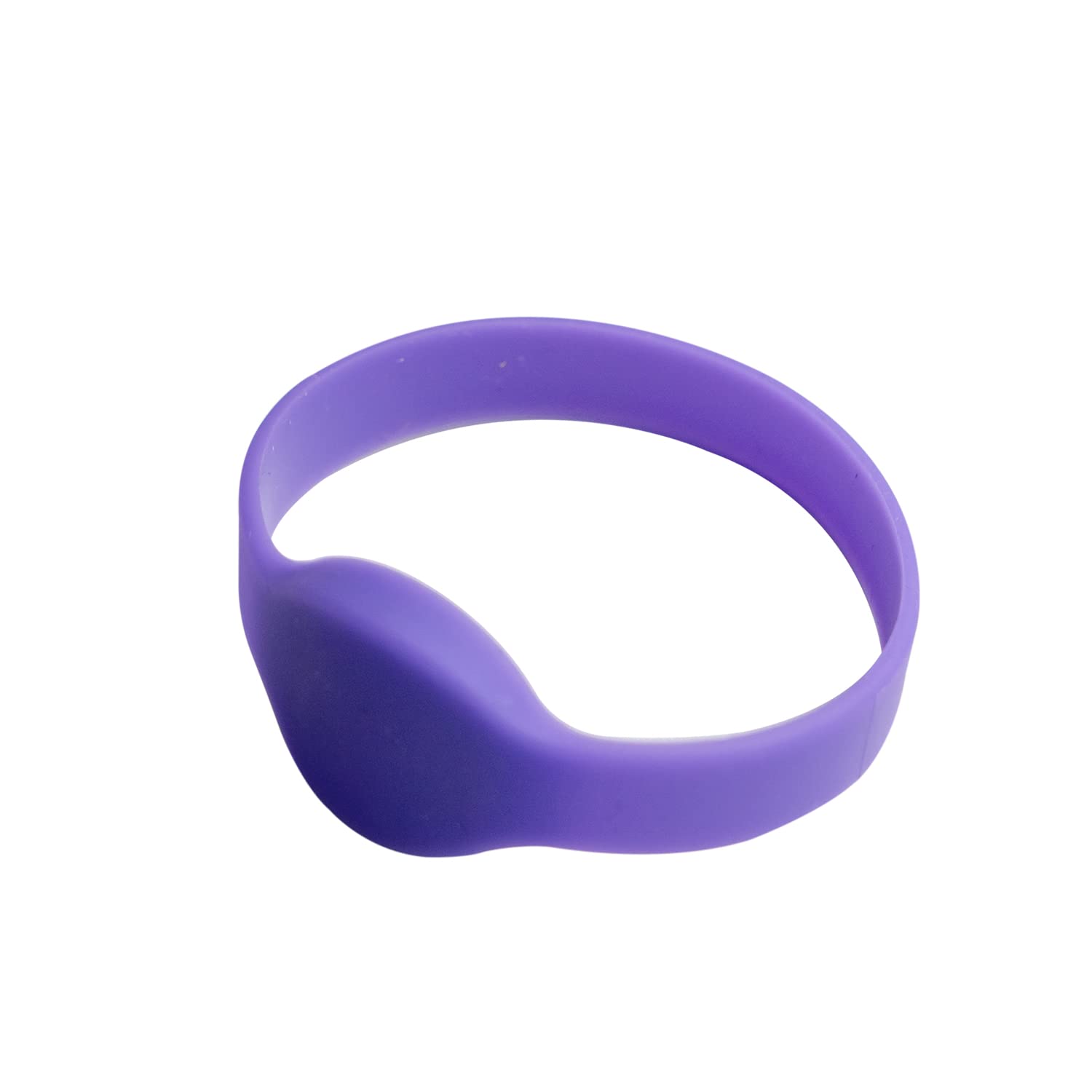 MINDRFID 100 Pcs 13.56Mhz RFID Wristband Silicone ID Card Key Bracelet for Access Control Door Lock Swimming Pool - Purple