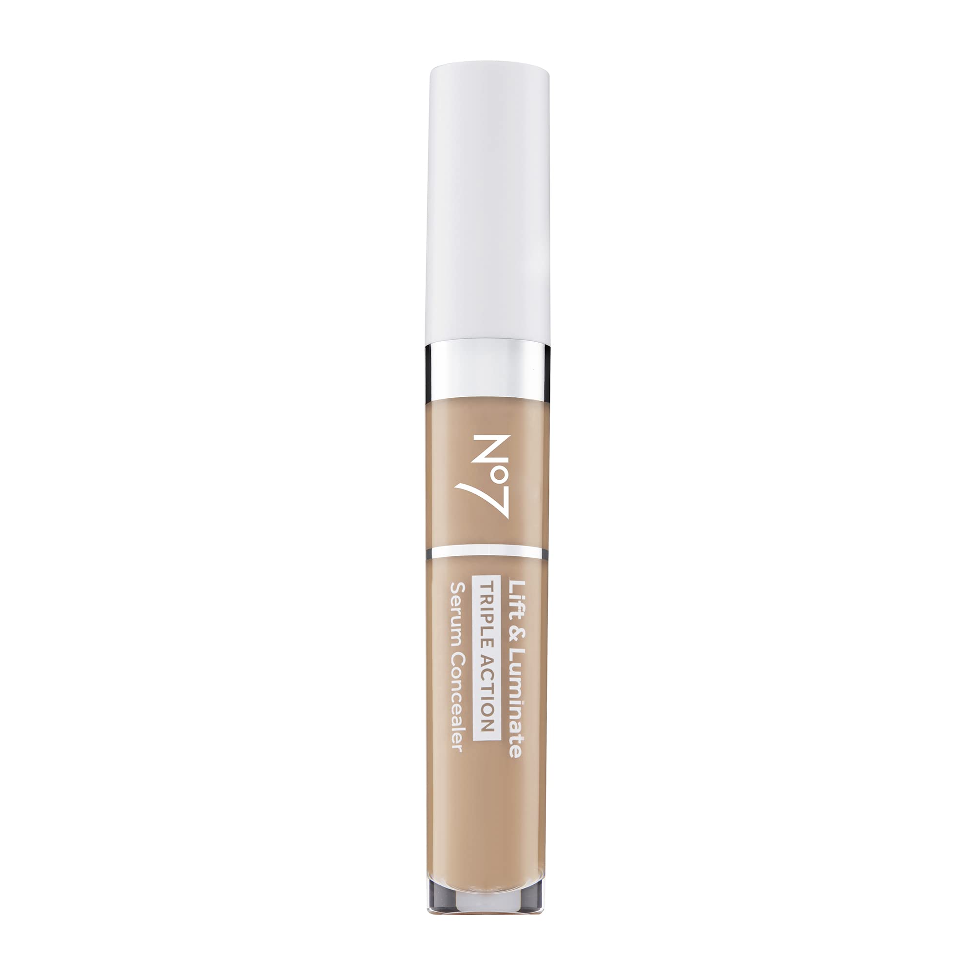 No7 Lift & Luminate Triple Action Serum Concealer - Light Medium - Anti Aging Liquid Concealer Makeup for Blemishes & Dark Circles - Medium to Full Coverage Concealer for Face (8ml)