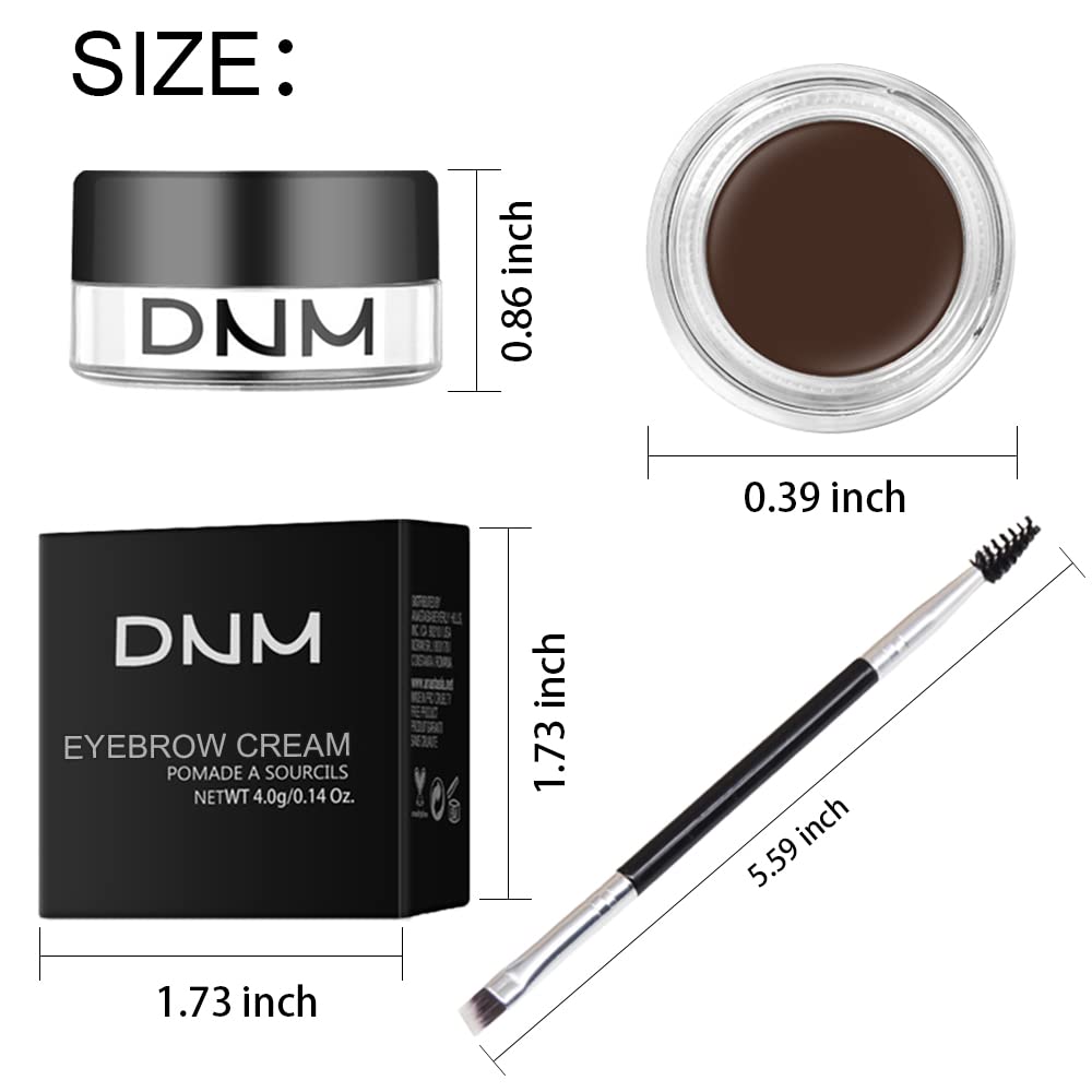 evpct 2Pcs Eyebrow Gel Pomade Dark brown Shaping Kit with Dual-ended Brush Eyebrow Styling Gel Kit Long Lasting Waterproof Colored Eyebrow Gel Paint Pencil Tinting Kit pintura de cejas, CHOCOLATE