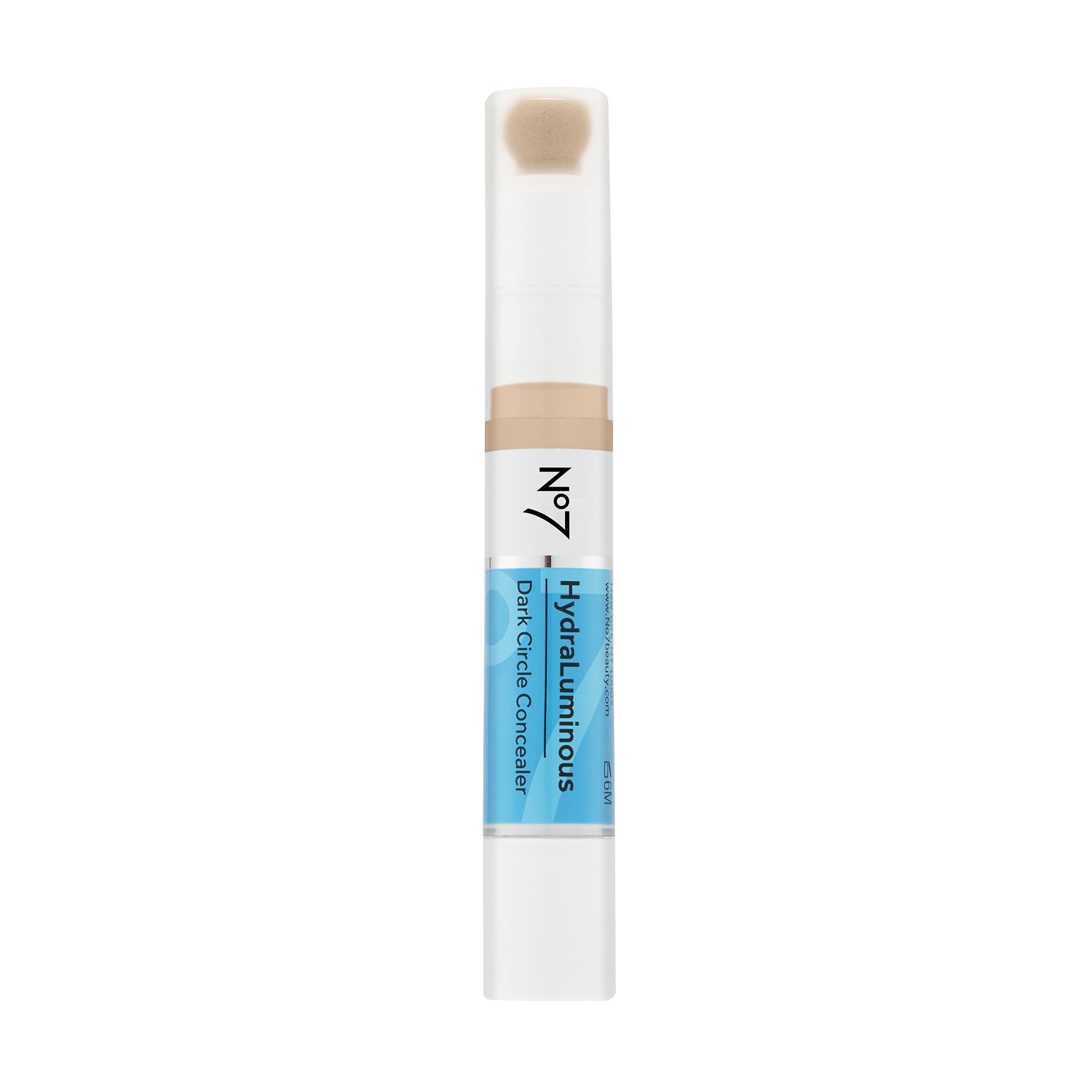 No7 Hydraluminous Concealer - Shade 2 - Full-Coverage Under Eye Concealer for Dark Circles with Caffeine & Ceramides - Hydrating & Brightening Concealer for Dark Under Eye Area (3.9ml)