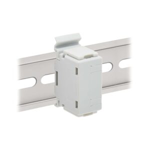 Tripp Lite DIN-Rail Cat6a RJ45 Shielded in-Line Mountable Snap-in Coupler & PoE++, EMI/RFI Shielding, Backwards Compatible, Female-to-Female, TAA Compliant, Manufacturer's Warranty (N235-D01-SH-6A)