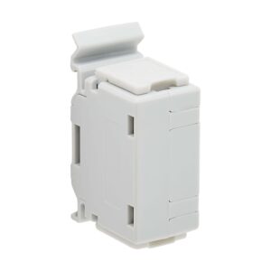 Tripp Lite DIN-Rail Cat6a RJ45 Shielded in-Line Mountable Snap-in Coupler & PoE++, EMI/RFI Shielding, Backwards Compatible, Female-to-Female, TAA Compliant, Manufacturer's Warranty (N235-D01-SH-6A)