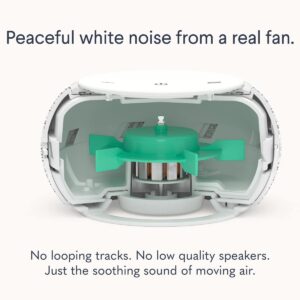 SNOOZ Pro - Smart White Noise Machine & Travel Case - Real Fan Inside, Non-Looping White Noise, Adjustable Tone & Volume - App-Based Remote Control & Sleep Timer (Cotton)